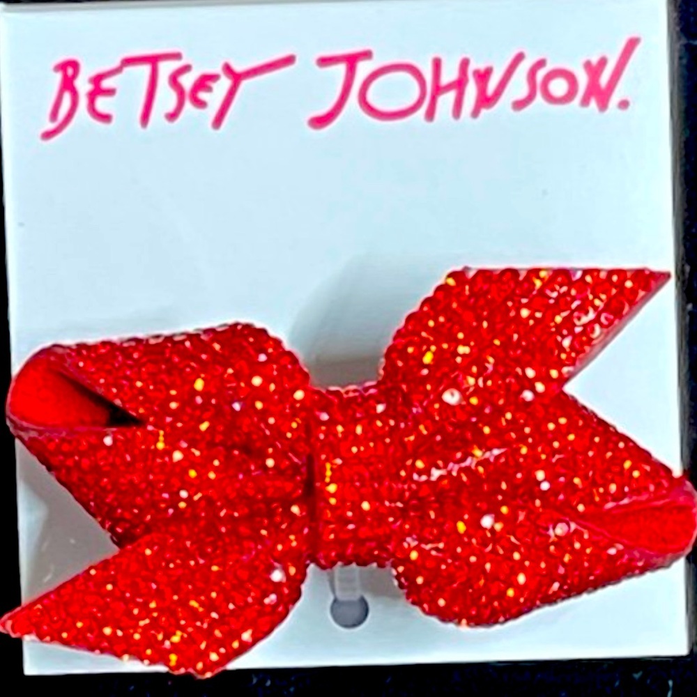 Betsy Johnson Holiday Bling Red Bow Ring